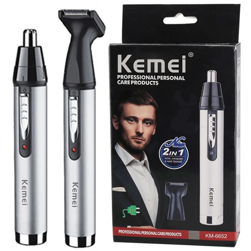Kemei rechargeable all in one grooming kit ear nose hair trimmer eyebrow beard electric facial&body trimmer for men&women
