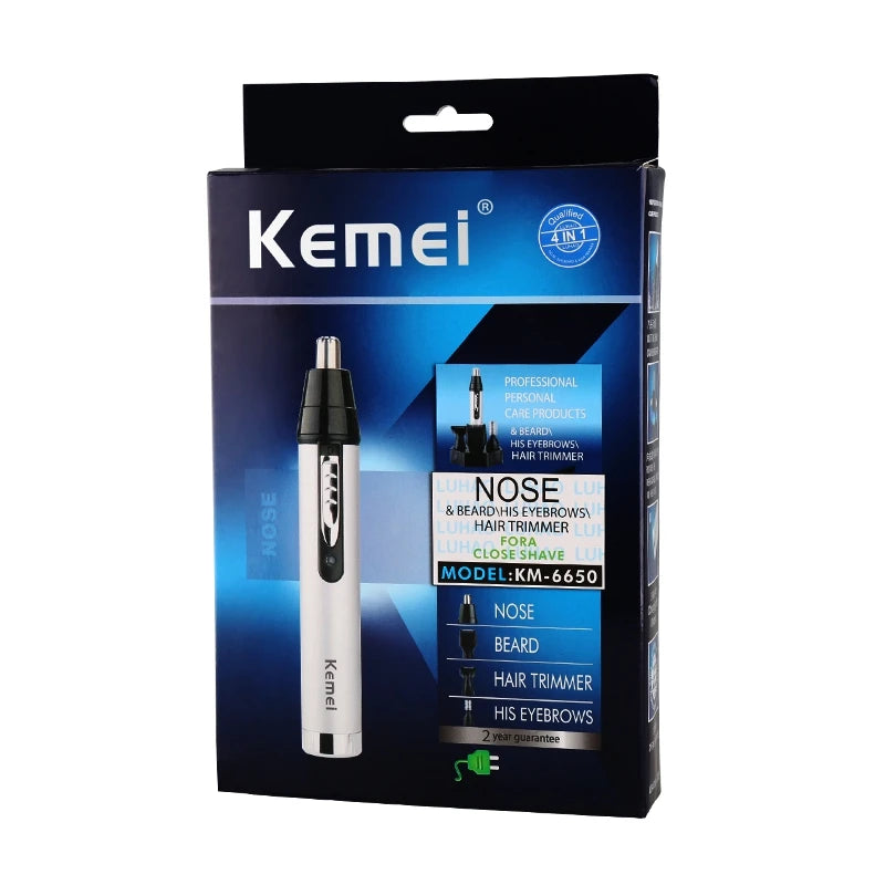 Kemei rechargeable all in one grooming kit ear nose hair trimmer eyebrow beard electric facial&body trimmer for men&women